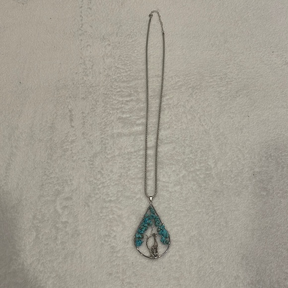 Long Turquoise Giraffe Necklace - Picture 1 of 5